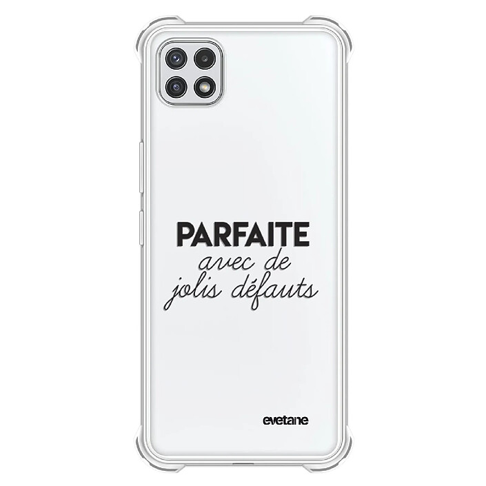 Evetane Coque Samsung Galaxy A22 5G Silicone antichocs Solides coins renforcés  transparente Motif Parfaite Avec De Jolis Défauts