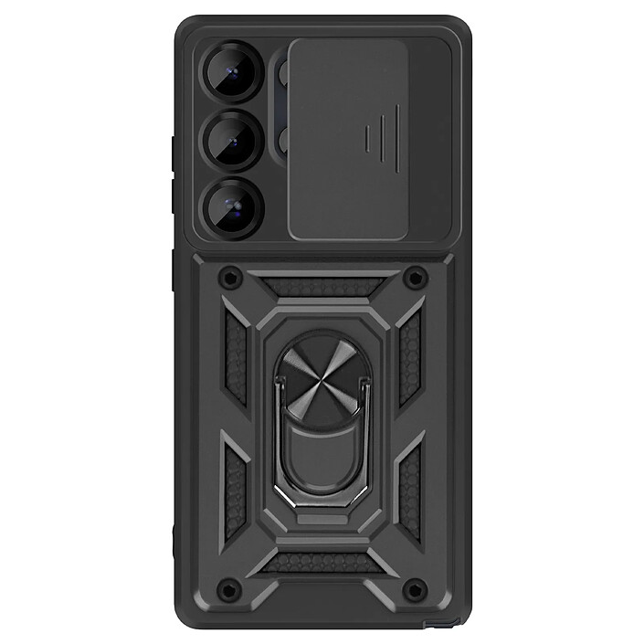 Mayaxess Coque pour Galaxy S25 Ultra Bague Support avec Protection Caméra Noir
