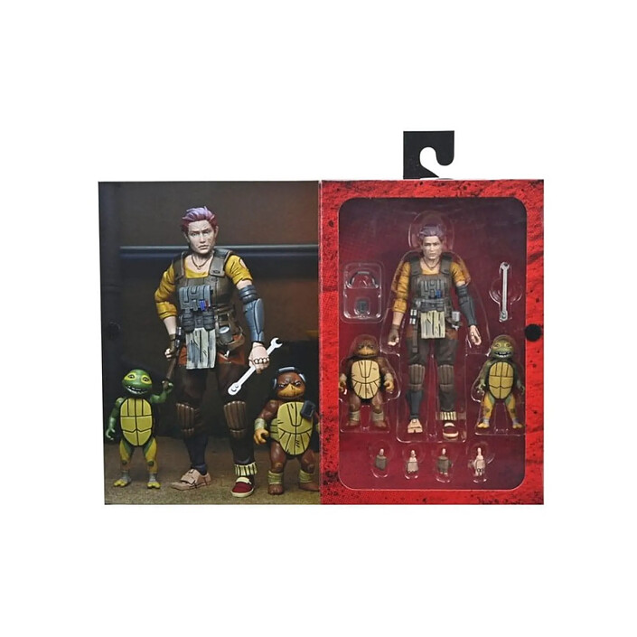 Les Tortues Ninja (The Last Ronin The Lost Years) - Figurine Synja Grammy April with Baby Yi & Moja 18 cm pas cher