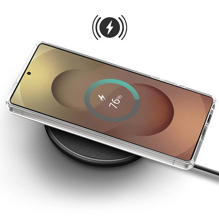 Panzer Glass Coque pour Galaxy S25 Ultra Compatible Qi Anti-jaunissement Transparent pas cher