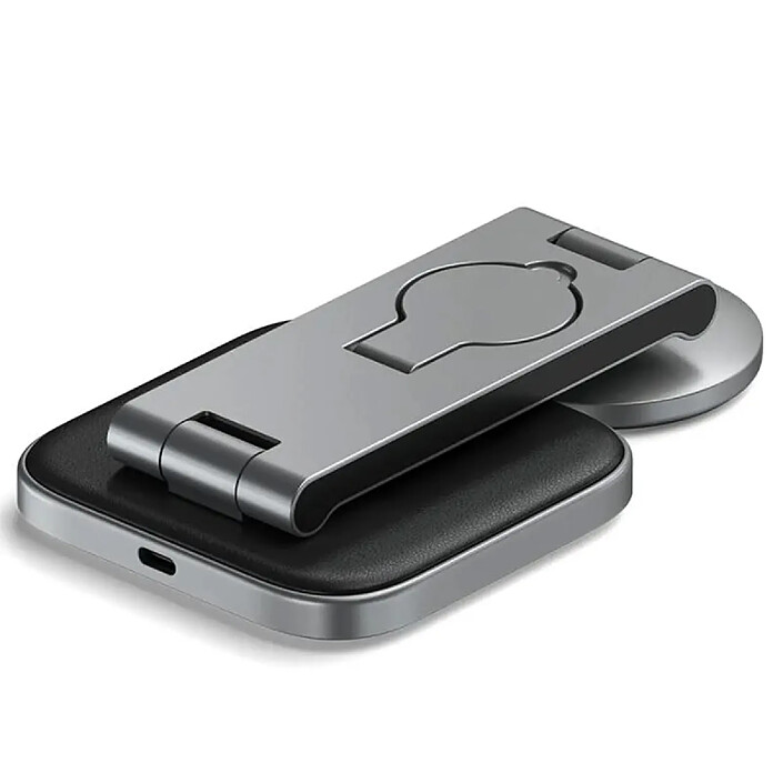 Acheter Satechi Support de Charge Sans Fil Magnétique 15W 3-en-1 Compatible MagSafe Pliable Gris