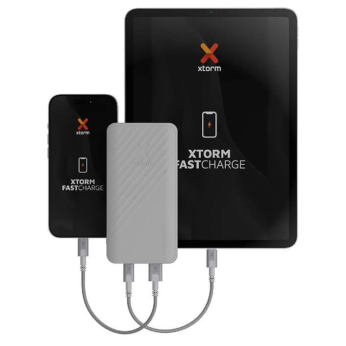 Xtorm Powerbank 20 000mAh USB-A/USB-C Modèle Go2 FastCharge 15W Compact Blanc pas cher