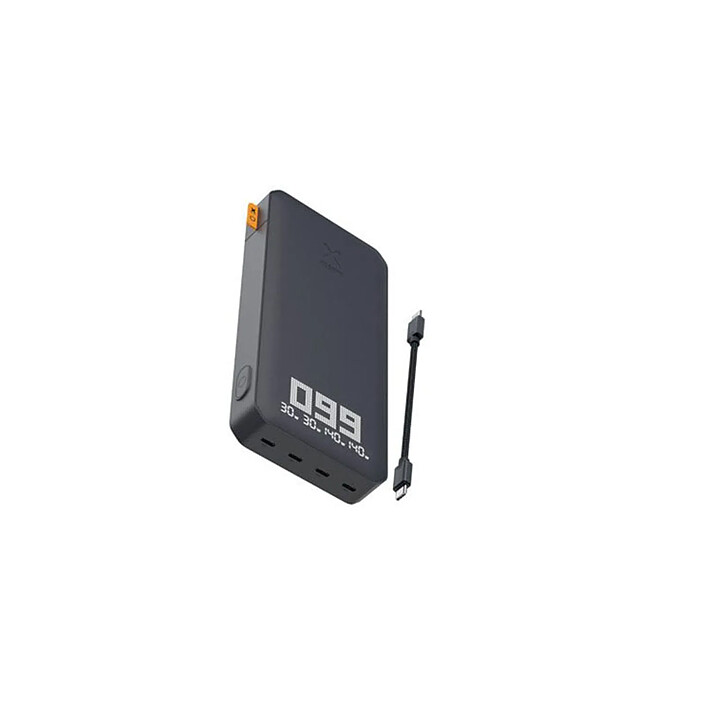 Xtorm Powerbank 27 000 mAh 4 USB-C Modèle Titan Ultra PD 200W avec Affichage LED Gris