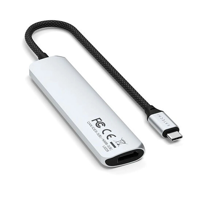 Avis Satechi Hub USB-C Slim Multiport 6-in-1 4K Power Delivery 100W Argent