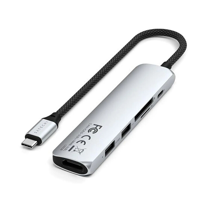 Acheter Satechi Hub USB-C Slim Multiport 6-in-1 4K Power Delivery 100W Argent