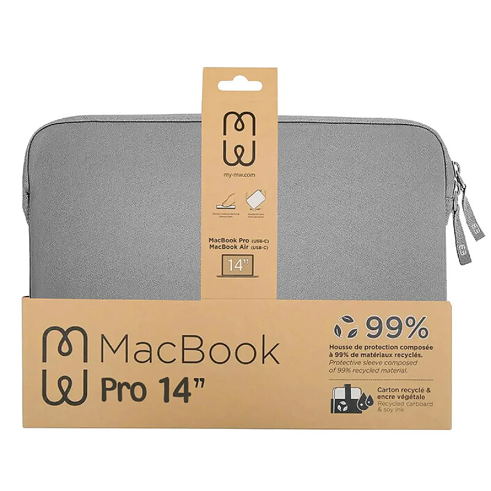 MW Housse pour MacBook Pro 14 Pouces Édition Basics Life Gris pas cher