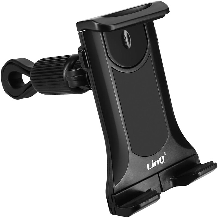 LinQ Support 360° pour Smartphone et Tablette : Vélo, Trottinette, Appui-tête Noir