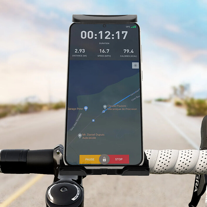 LinQ Support 360° pour Smartphone et Tablette : Vélo, Trottinette, Appui-tête Noir pas cher