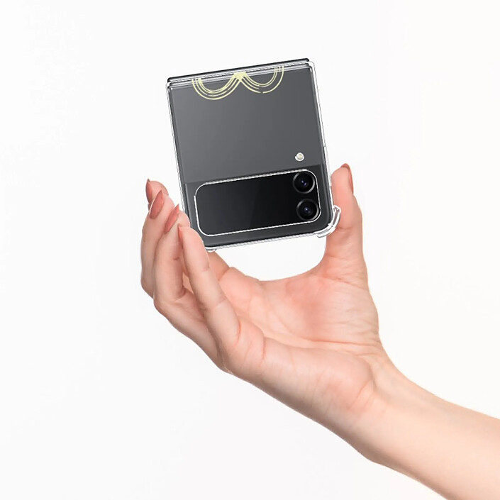 Evetane Coque Coque Samsung Galaxy Z Flip 4 Silicone antichocs Solides coins renforcés  transparente Motif Maman d'amour pas cher