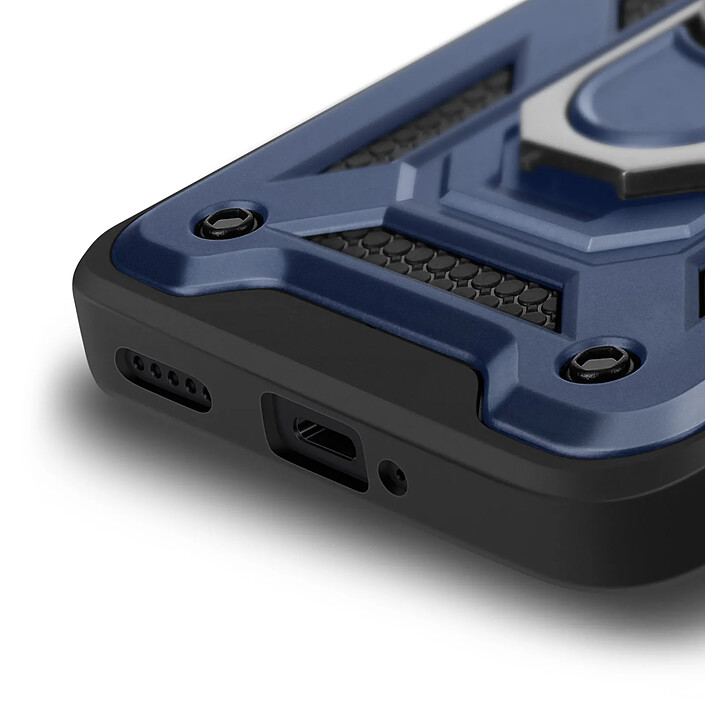 Acheter Mayaxess Coque pour Xiaomi Redmi Note 14 Pro et 14 Pro Plus Bague Support Bleu nuit