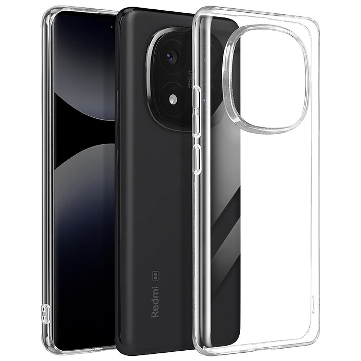 Mayaxess Coque pour Xiaomi Redmi Note 14 Pro et 14 Pro Plus Silicone Souple Transparent