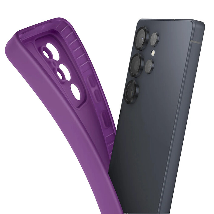 Avizar Coque pour Samsung Galaxy S25 Ultra Silicone Mat Violet pas cher