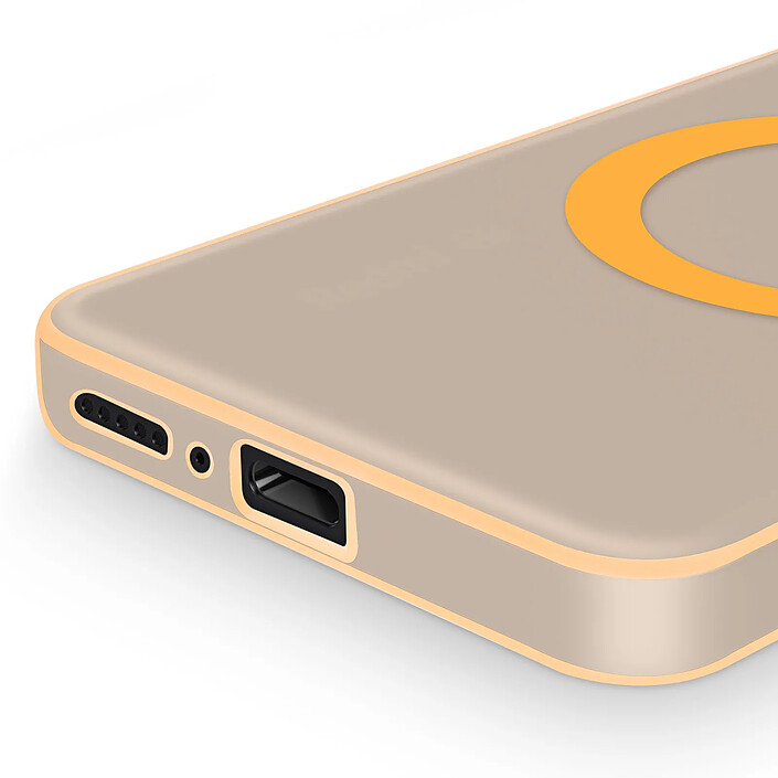 Avizar Coque pour Xiaomi Redmi Note 14 5G MagSafe Antichoc Qualité Militaire Orange pas cher