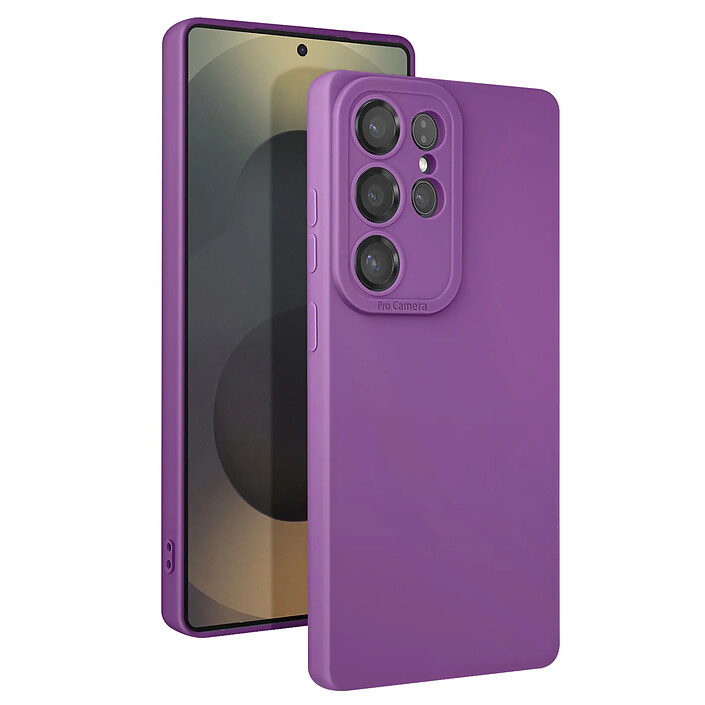 Avizar Coque pour Samsung Galaxy S25 Ultra Silicone Mat Violet