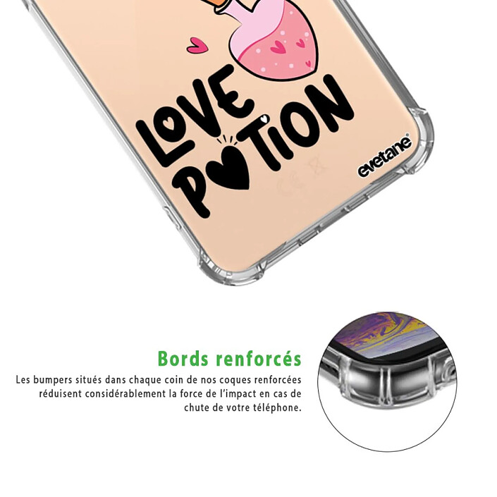 Acheter Evetane Coque iPhone 11 Pro Silicone antichocs Solides coins renforcés  transparente Motif Love Potion