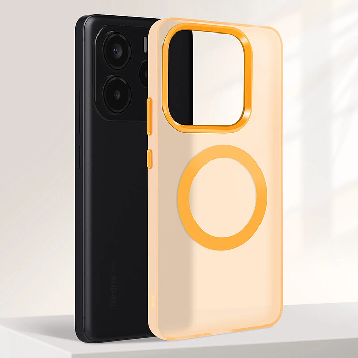 Avis Avizar Coque pour Xiaomi Redmi Note 14 5G MagSafe Antichoc Qualité Militaire Orange