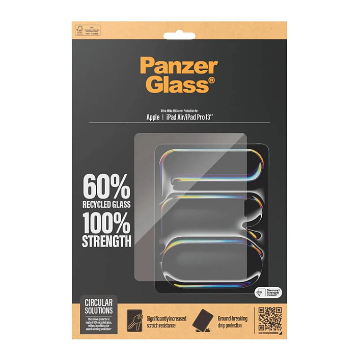 Avis Panzer Glass Verre de Protection pour iPad Air/Pro 13" Wide Fit Ultra-résistant Transparent