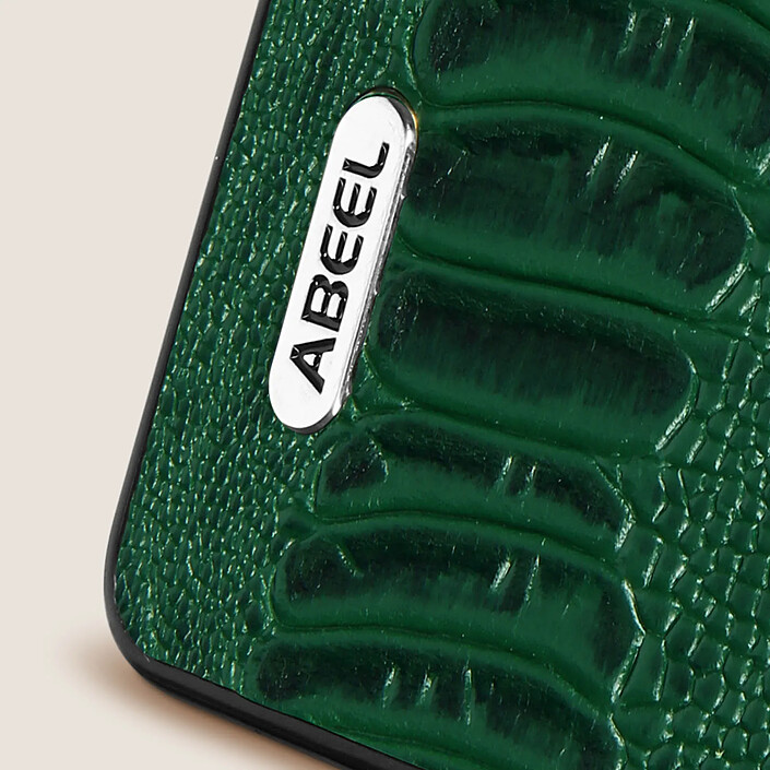 Avis Abeel Coque pour Samsung Z Fold 5 Hybride Cuir Motif Serpent Abeel vert foncé