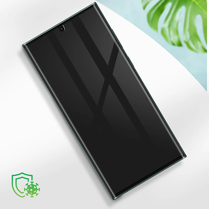 Bestsuit Film Écran pour Samsung Galaxy S22 Ultra Verre organique Antimicrobien Noir pas cher
