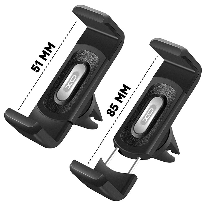 Avis XO Support Voiture Téléphone Grille d'Aération Grips extensibles Rotatif Noir