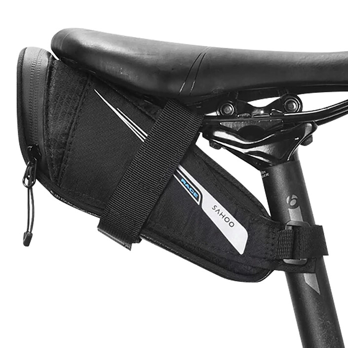 Sahoo Sacoche Selle Vélo Étanche 0.6L Fixation Auto-agrippante Sahoo 131432 Noir pas cher