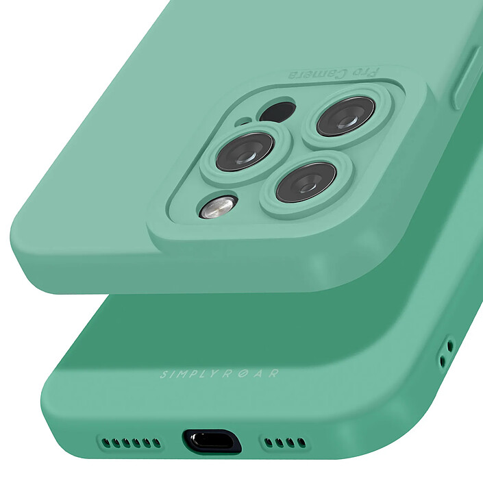 Acheter Roar Coque pour iPhone 16 Pro Max Silicone Mat Soft Touch Caméra Protégée Vert pâle