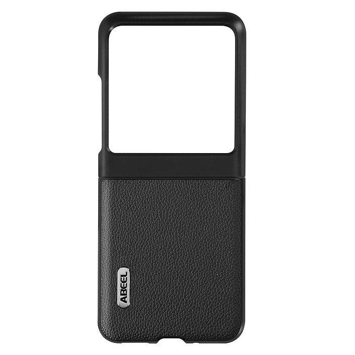 Abeel Coque en Cuir pour Razr 40 Ultra Effet Grainé Design Fin Noir