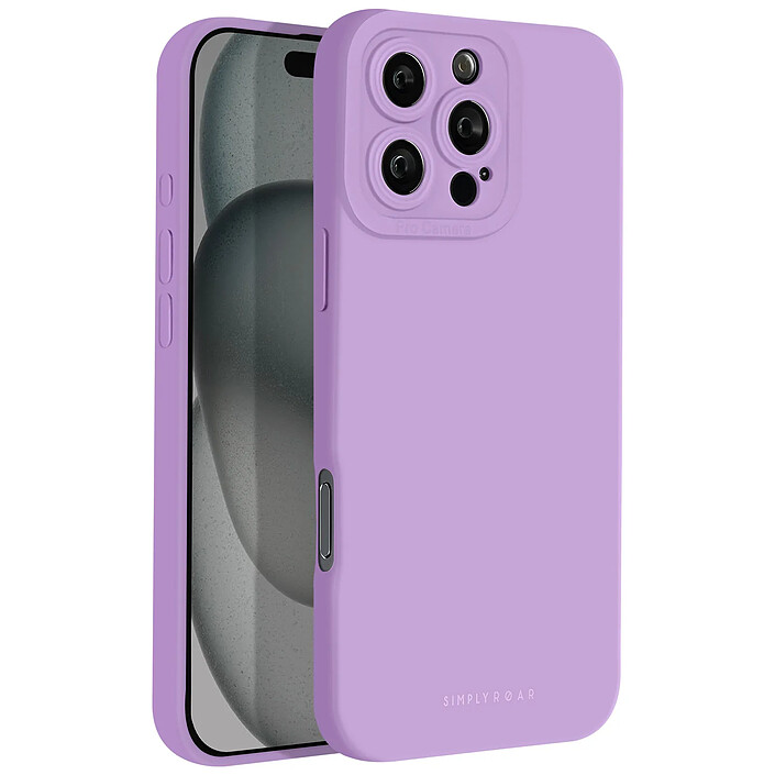 Roar Coque pour iPhone 16 Pro Max Silicone Mat Soft Touch Caméra Protégée Violet pas cher