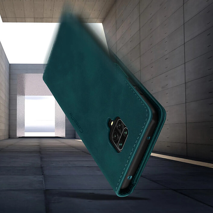 CaseMe Étui pour Xiaomi Redmi Note 9S / 9 Pro / 9 Pro Max Vintage Porte-carte Support Bleu canard pas cher