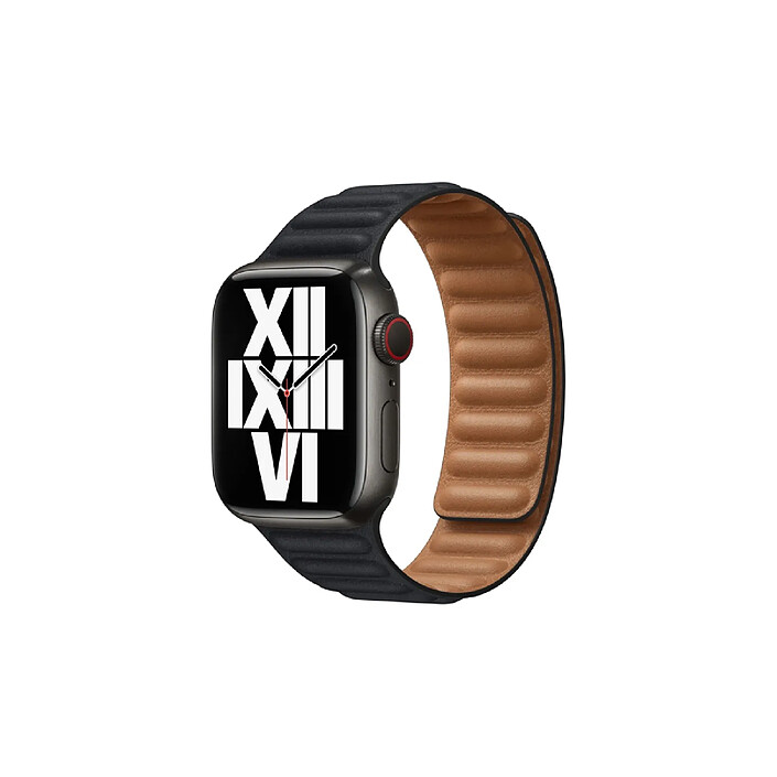 Avizar Bracelet pour Apple Watch 42/44 et 45mm à maillons magnétiques Noir