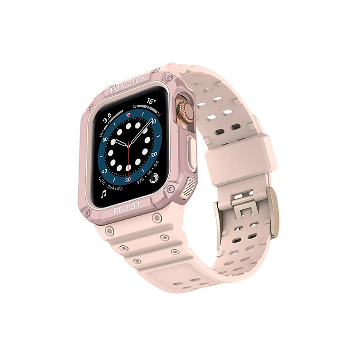 Avizar Bracelet pour Apple Watch 42/44/45mm en TPU Intégral Ultimate Rose