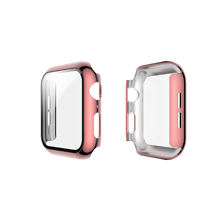 Avizar Coque pour Apple Watch 38mm Protection Intégrale avec Verre Trempé Rose
