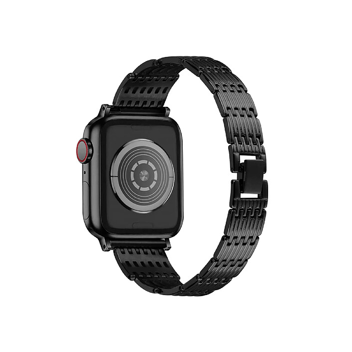 Avizar Bracelet pour Apple Watch 38/40/41mm en acier inoxydable Strass Noir