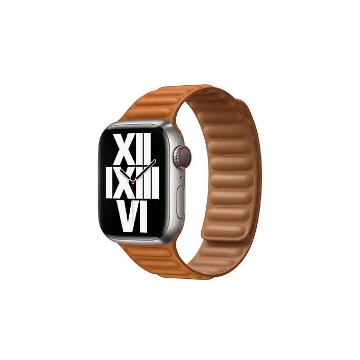 Avizar Bracelet pour Apple Watch 38/40 et 41mm à maillons magnétiques Marron