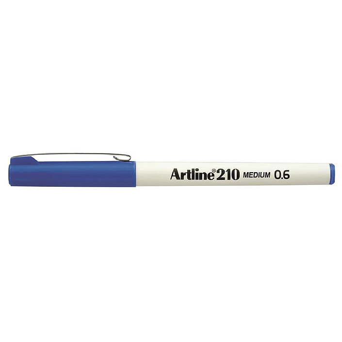 ARTLINE Stylo Feutre '210' permanent indélébile pointe 0,6 mm bleu x 12