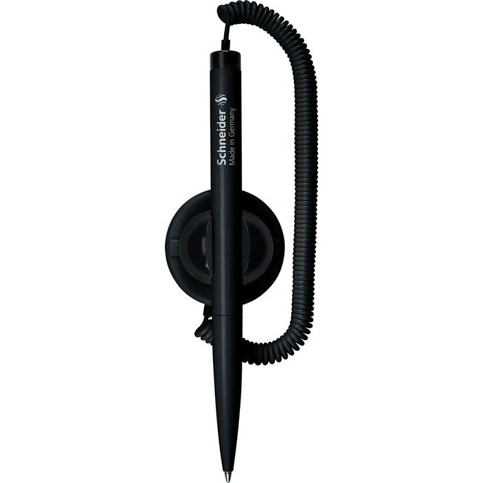 SCHNEIDER Stylo à bille Klick-Fix-Pen Blister noir (avec chainette)