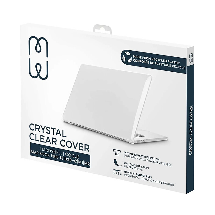 MW Coque Transparente Crystal pour MacBook Pro 13 pouces 2020/21/22 M1/M2 Transparent pas cher