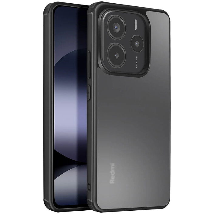 Avizar Coque pour Redmi Note 14 4G Silicone Antichoc Bloc Caméra Couvert Noir