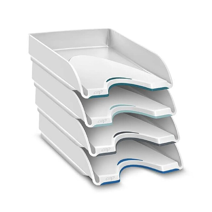CEP Corbeille à courrier Nuance, format A4, pack de 4, blanc