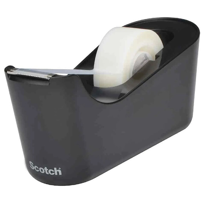 SCOTCH Dévidoir de bureau C18 avec Ruban Adhésif Magic 19mm x 33m Noir