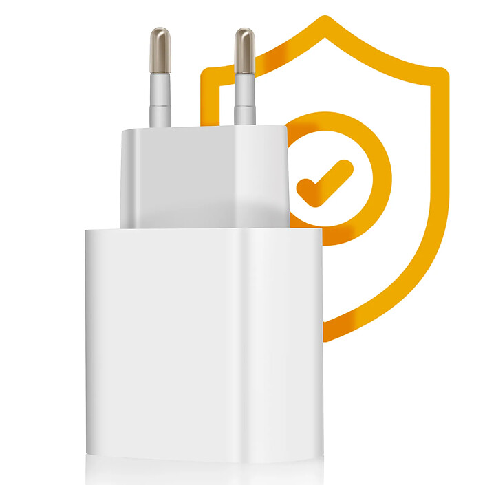 Inkax Chargeur Secteur USB-C Power Delivery 20W Charge Rapide Format Compact Blanc pas cher