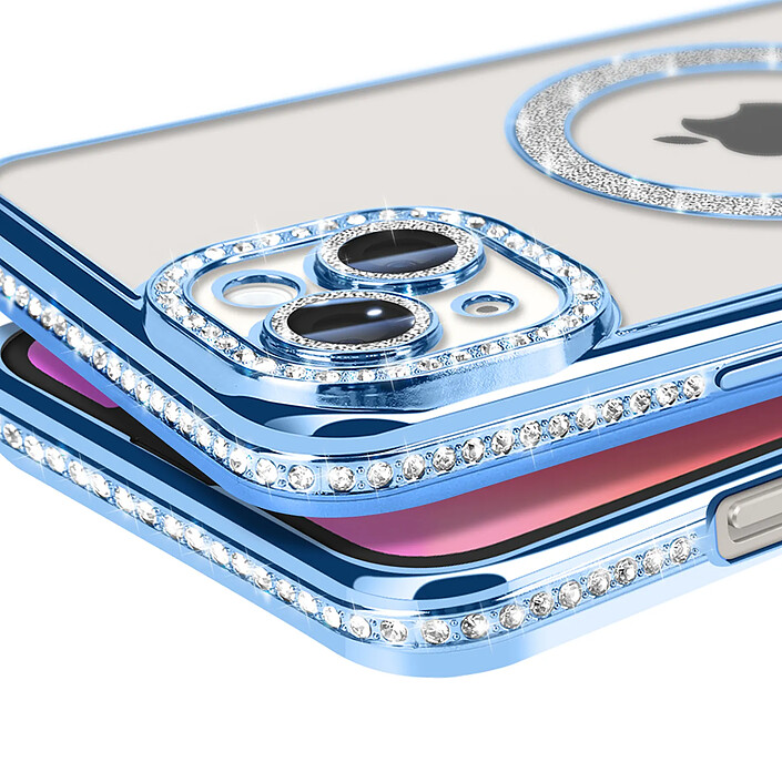 Avis Avizar Coque Diamant pour iPhone 14 Plus MagSafe Contour Strass
