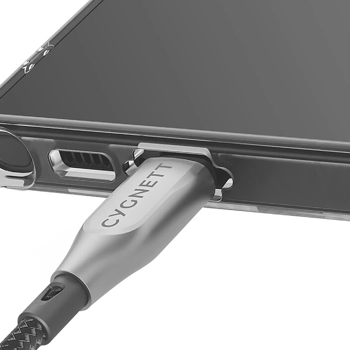CYGNETT Câble USB-C vers USB-A Série Armoured Charge 60W et Synchronisation 480 Mbps 2m Noir pas cher