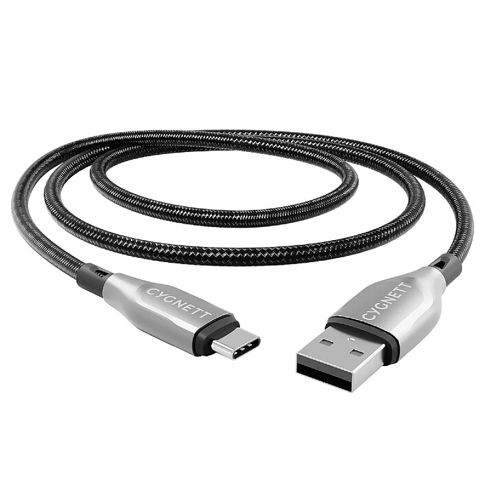 Acheter CYGNETT Câble USB-C vers USB-A Série Armoured Charge 60W et Synchronisation 480 Mbps 2m Noir