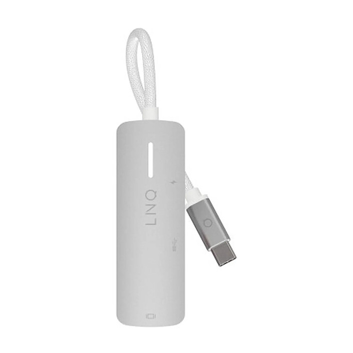 Acheter LinQ Hub 3-en-1 HDMI USB-C Power Delivery 140W 5Gbps Gris