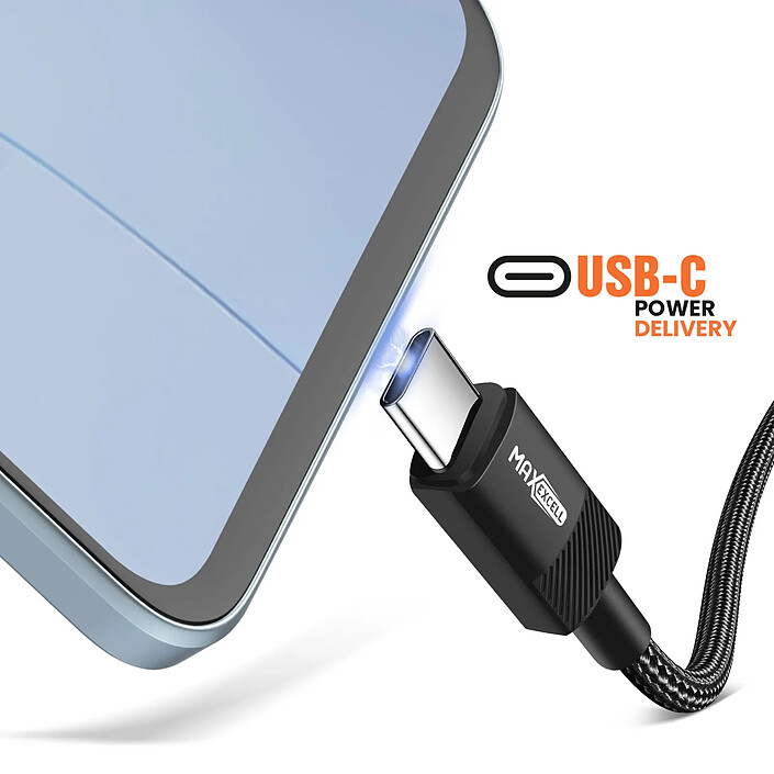 Avis MAXEXCELL Câble USB-C vers USB-C 60W et Apple Watch Nylon Tressé 1m Noir