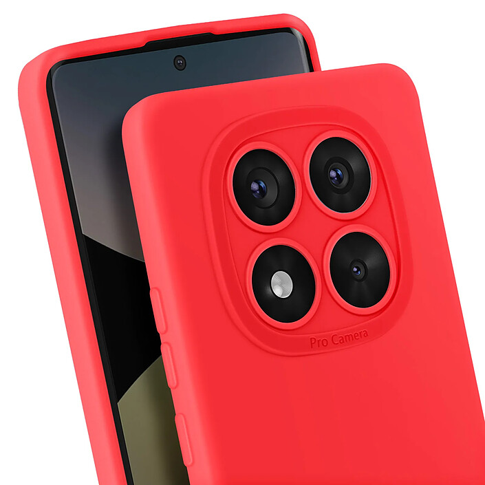 Avis Avizar Coque pour Redmi Note 14 Pro et 14 Pro Plus Silicone Caméra Protégée Rouge