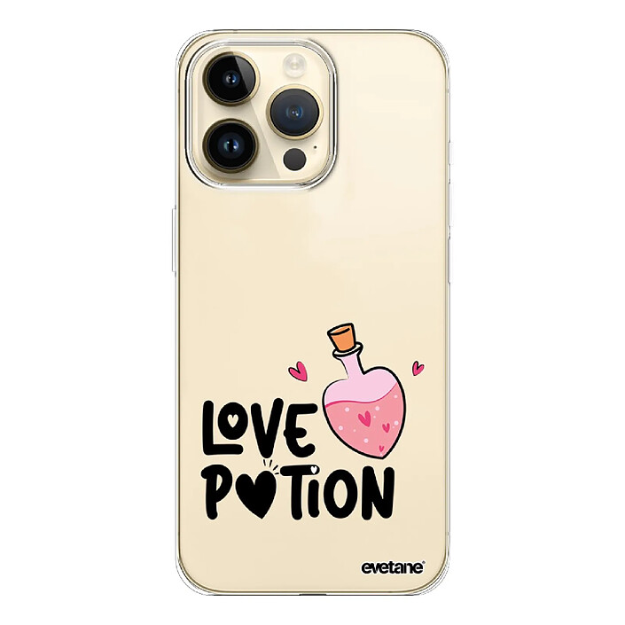 Evetane Coque iPhone 14 Pro Max 360 intégrale transparente Motif Love Potion Tendance .