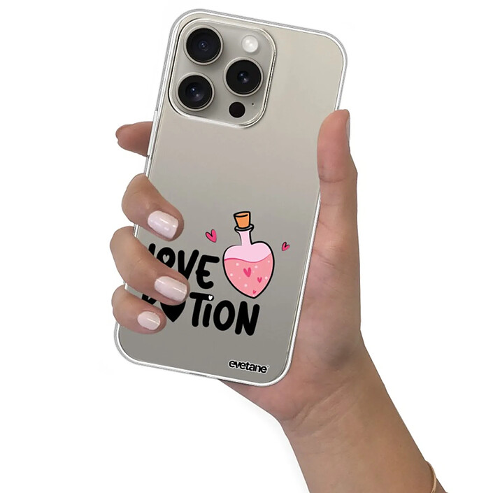 Evetane Coque iPhone 15 Pro 360 intégrale transparente Motif Love Potion Tendance . pas cher