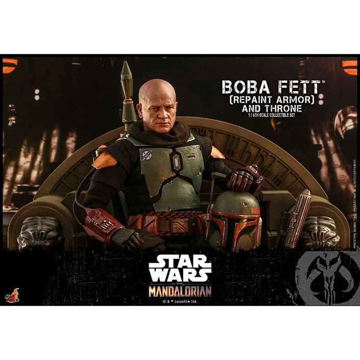 Acheter Star Wars : The Mandalorian - Figurine 1/6 Boba Fett Repaint Armor and Throne Special Edition 30 cm
